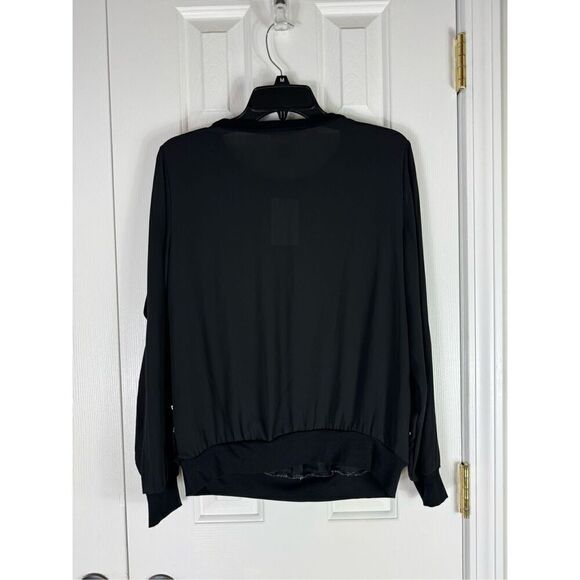 NWT Cache Black Sequin Blouse Size M - Picture 3 of 3
